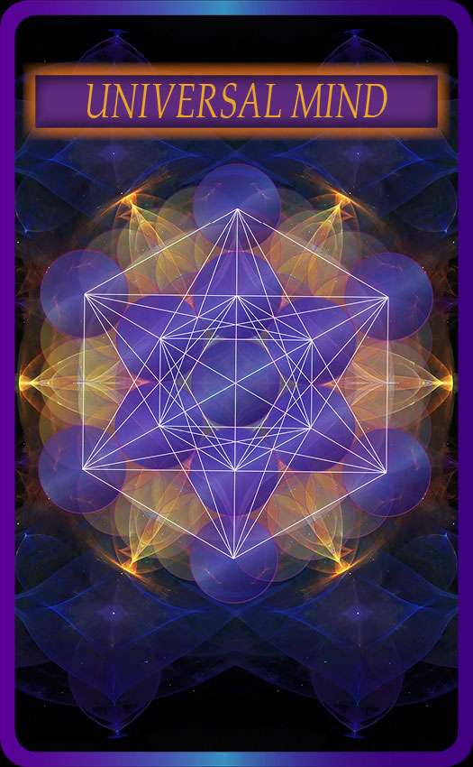 Universal Mind - Oracle Cards - Sacred Geometry - Vertical Image Back